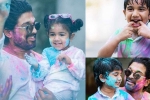 allu arjun family for holi, allu arjun filmography, in pics allu arjun s adorable moments with family for holi is too cute to miss, Neha reddy