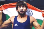 Bajrang Punia in new york, new york Madison Square Guarden, indian wrestler bajrang punia appeals indians to support him at madison square garden, Khel ratna