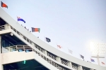 Indian flag at Champions Trophy 2025 Curtain Raiser, Champions Trophy 2025 Curtain Raiser Indian flag, champions trophy curtain raiser in lahore indian flag missing, London