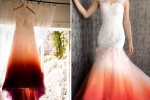 latest bridal dress, fashion trends, bride slammed for dressing in period stain wedding attire that looked like a stained tampon, Bridal dress