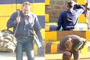 Sanjay Dutt Walks out with a Salute},{Sanjay Dutt Walks out with a Salute