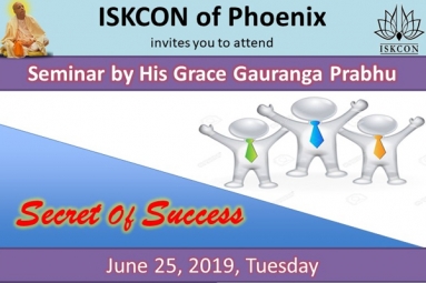 &quot;Secret of Success&quot; Seminar by His Grace Gauranga Prabhu