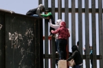 punjabi women, punjabi women, video clip shows punjabi women children crossing border fence into u s, Punjabis