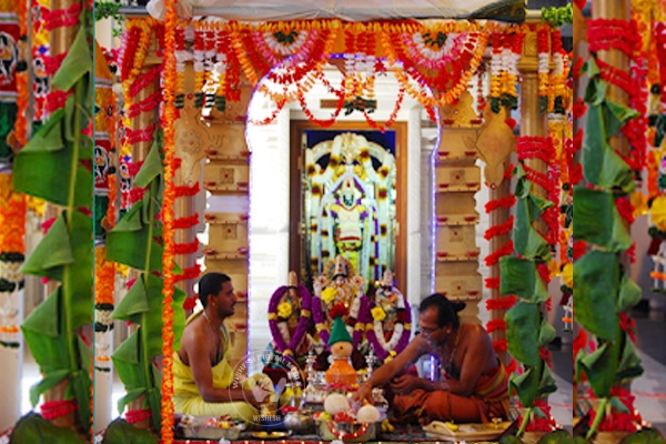 Ugadi Celebrations at Maha Ganapati Temple },{Ugadi Celebrations at Maha Ganapati Temple 