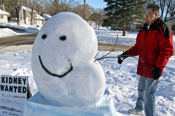 Snow kidney attracts emphatic donators