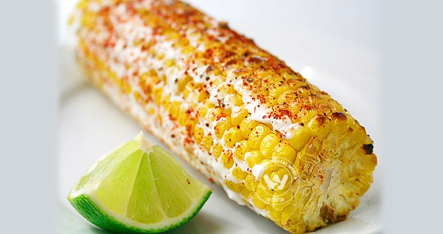 Grilled corn on the cob