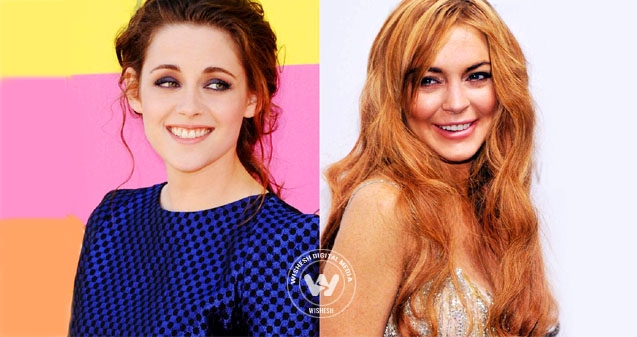 Lindsay Lohan gags at Kristen Stewart},{Lindsay Lohan gags at Kristen Stewart