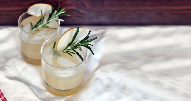 Pear-Rosemary Cocktail for T-Day},{Pear-Rosemary Cocktail for T-Day